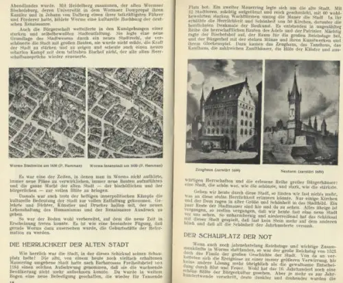 Rhein Hessen Worms Stadt Geschichte Baukunst Verkehr alter Reiseführer 1935