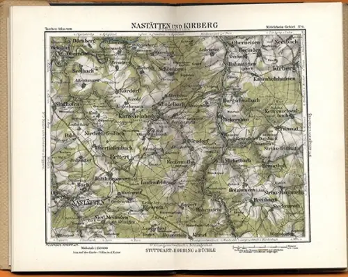Hessen Rhein Main Taunus Frankfurt Nassau Peip Taschen Atlas 1904