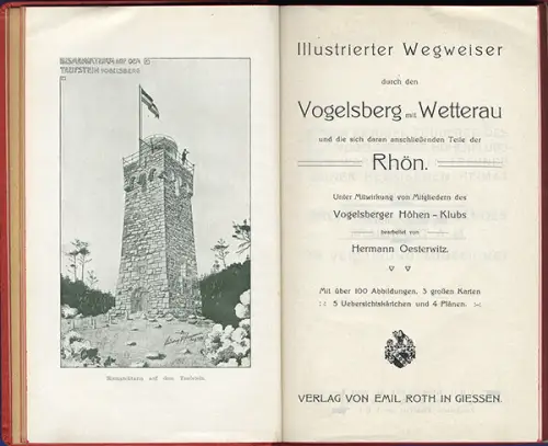 Hessen Main Kinzig Vogelsberg Wetterau Rhön Club Wanderbuch 1902