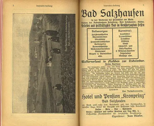 Hessen Main Kinzig Vogelsberg Wetterau Rhön Club Wanderbuch 1902