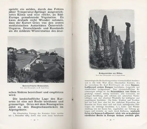 Italien Südtirol Bozen Tourismus Stadt Geschichte alter Reiseführer 1909