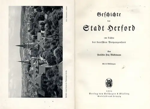Westfalen Herford Stadt Geschichte Mittelalter Chronik Architektur Buch 1934