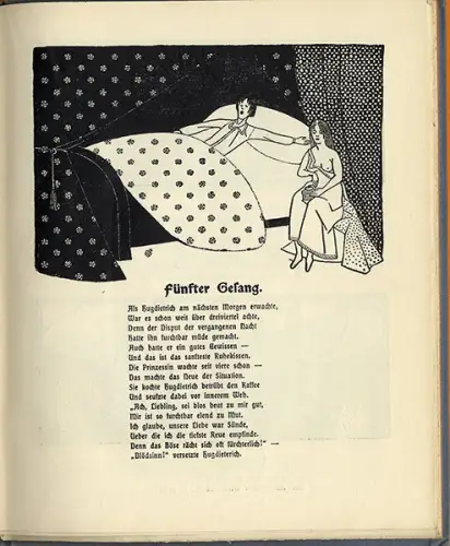 Berlin Harmonie Verlag Humor Satire Braut Fahrt Ballade Kunst Grafik Buch 1904