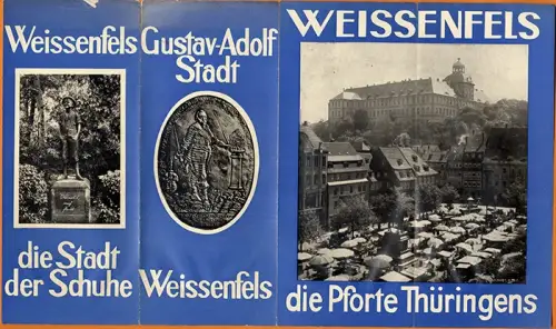 Sachsen Anhalt Saale Weißenfels Stadt Geschichte Falt Prospekt 1935