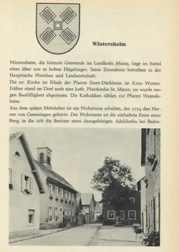 Rheinland Pfalz Stadt Landkreis Mainz Chronik Geschichte Heimatbuch 1957