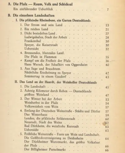 Rheinland Pfalz Weinstraße Wasgau Saar Geschichte Volkskunde Heimatbuch 1944