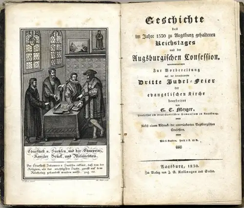 Augsburg Kirchen Geschichte Reformation 300 Jahre Religions Freiheit Buch 1830