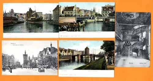 Ostpreußen Danzig Stadt Ansichten 13 alte Foto Postkarten ab 1900