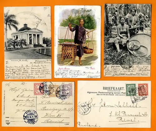 Asien Kolonien Niederländisch Indien Batvia Medang 13 Postkarten Philatelie 1904