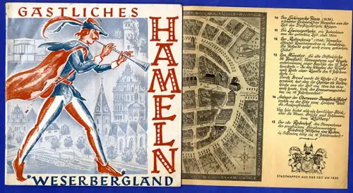 Niedersachsen Hameln Weser Stadt Geschichte Reiseführer Werbeheft 1952