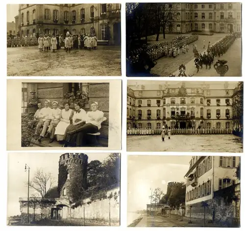 Rhein Preußen Militär Neuwied Kriegsschule in Engers 12 Foto Postkarten 1914
