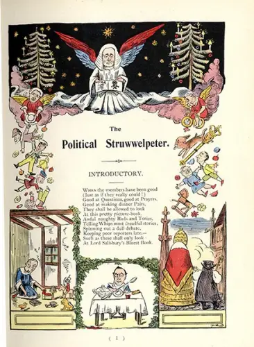 Kinderbuch The Political Struwwelpeter englische Struwelpeter Parodie von 1899