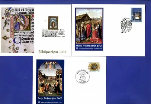 Österreich Briefmarken Philatelie Weihnachten Christkindl Stempel Karten