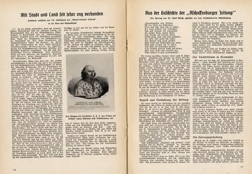 Bayern 170 Jahre Aschaffenburger Zeitung Geschichte Chronik Festschrift 1940