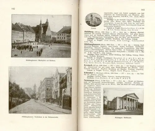 Thüringen Thüringer Wald Hotel Gaststätten Reiseführer Jugendstil Buch 1916
