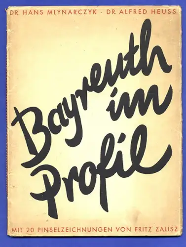 Kust Grafik Mappe Bayreuth im Profil Köpfe Porträt Wagner Festspiele 1933