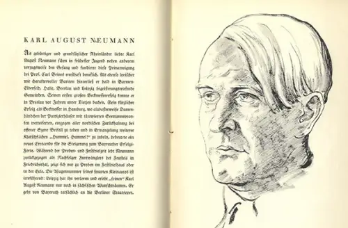 Kust Grafik Mappe Bayreuth im Profil Köpfe Porträt Wagner Festspiele 1933