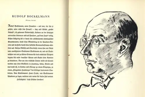 Kust Grafik Mappe Bayreuth im Profil Köpfe Porträt Wagner Festspiele 1933