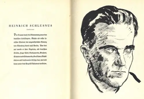 Kust Grafik Mappe Bayreuth im Profil Köpfe Porträt Wagner Festspiele 1933