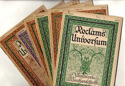 Reclam Universum Politik Ereignisse Kultur Kolonien Webung Reklame 6 Hefte 1918