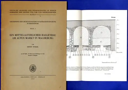 Sachsen Anhalt Magdeburg Mittelalter Stadt Geschichte Archäologie Hallenbau 1960