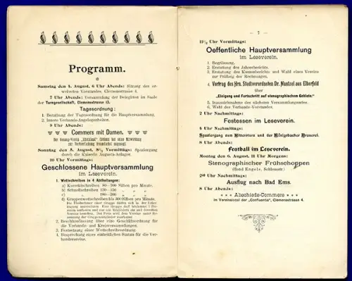 Rhein Koblenz Stadt Geschichte Stolze Schrey Stenographen Tag Festschrift 1900