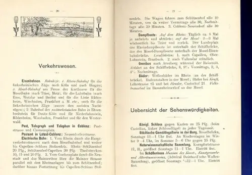 Rhein Koblenz Stadt Geschichte Stolze Schrey Stenographen Tag Festschrift 1900