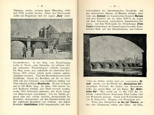 Rhein Koblenz Stadt Geschichte Stolze Schrey Stenographen Tag Festschrift 1900