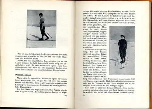 Sport Wintersport Ski Langlauf Abfahrt Technik Skispringen Lawine Lehrbuch 1911