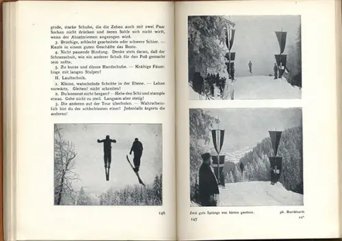 Sport Wintersport Ski Langlauf Abfahrt Technik Skispringen Lawine Lehrbuch 1911