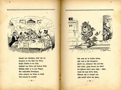 Lustige Streiche Friedrich & Pauline Busch Art Bilderbuch Geschichten Comic 1927