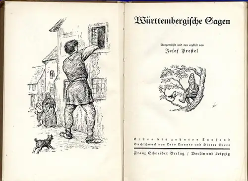 Württemberg Stuttgart Neckar Weibertreu Gmünd Rechberg Heimat Sagen Buch 1939