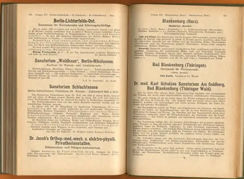 Deutschland Schweiz Italien Bäder Kurort Heilanstalten Quellen Jahrbuch 1925