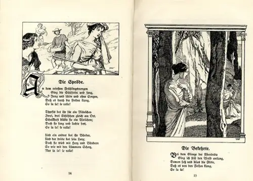 Deutsche Literatur Goethe Gedichte Franz Stassen Kunst Grafik Buch 1922