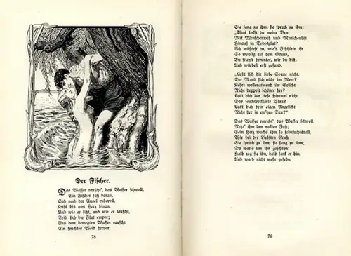 Deutsche Literatur Goethe Gedichte Franz Stassen Kunst Grafik Buch 1922