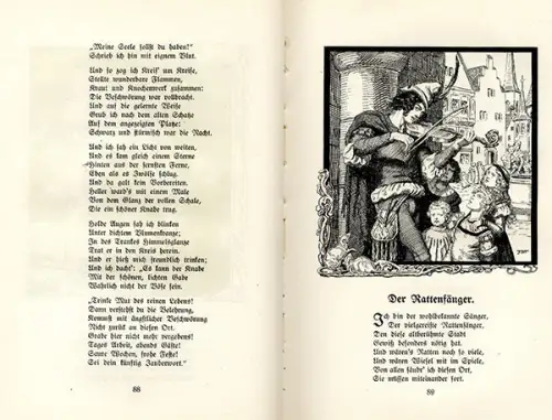 Deutsche Literatur Goethe Gedichte Franz Stassen Kunst Grafik Buch 1922