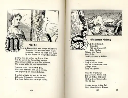 Deutsche Literatur Goethe Gedichte Franz Stassen Kunst Grafik Buch 1922