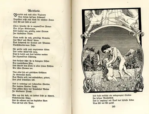 Deutsche Literatur Goethe Gedichte Franz Stassen Kunst Grafik Buch 1922