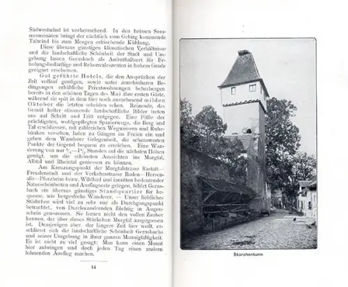 Baden Schwarzwald Gernsbach Murgtal Stadt Geschichte Adressbuch Reiseführer 1910