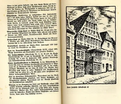 Niedersachsen Elbe Stade Stadt Geschichte Reiseführer Wanderbuch 1928