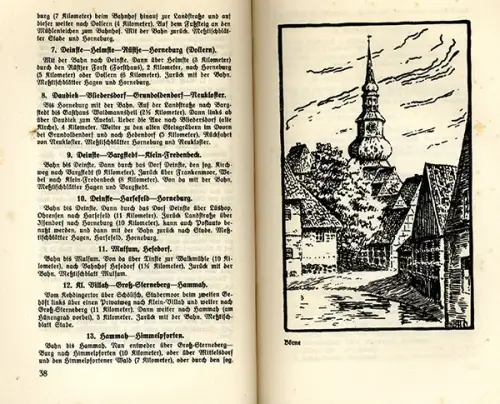 Niedersachsen Elbe Stade Stadt Geschichte Reiseführer Wanderbuch 1928