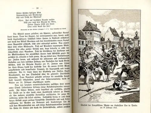 Preussen Berlin Stadt Geschcihte Befreiungskriege Großbeeren Gedenkbuch 1913
