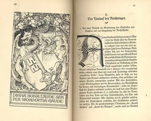 Rhein Hessen Luther Reformation 400 Jahre Wormser Reichstag Festschrift 1921