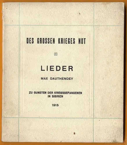 Weltkrieg Lyrik des Großen Krieges Not Lieder Gedichte Max Dauthendey Java 1915