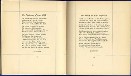 Weltkrieg Lyrik des Großen Krieges Not Lieder Gedichte Max Dauthendey Java 1915