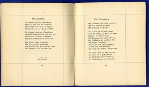 Weltkrieg Lyrik des Großen Krieges Not Lieder Gedichte Max Dauthendey Java 1915