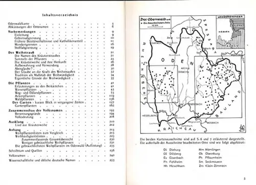 Odenwald Botanik Kräuter Heilpflanzen Namen Brauchtum Aberglaube Buch 1990