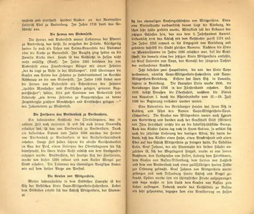 Hessen Nassau Lahn Hatzfeld Mellnau Treisbach Heimat Geschichte Volkskunde 1922