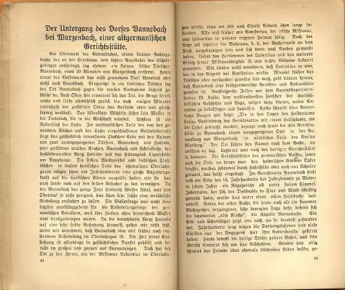 Hessen Nassau Lahn Hatzfeld Mellnau Treisbach Heimat Geschichte Volkskunde 1922