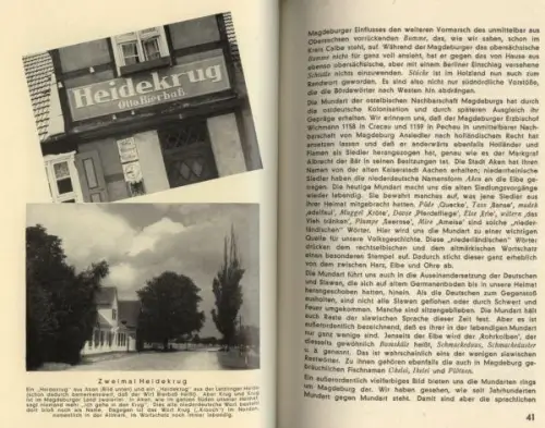 Sachsen Anhalt Magdeburg Elbe Heimat Dialekt Sprache Mundart Heimatbuch 1938